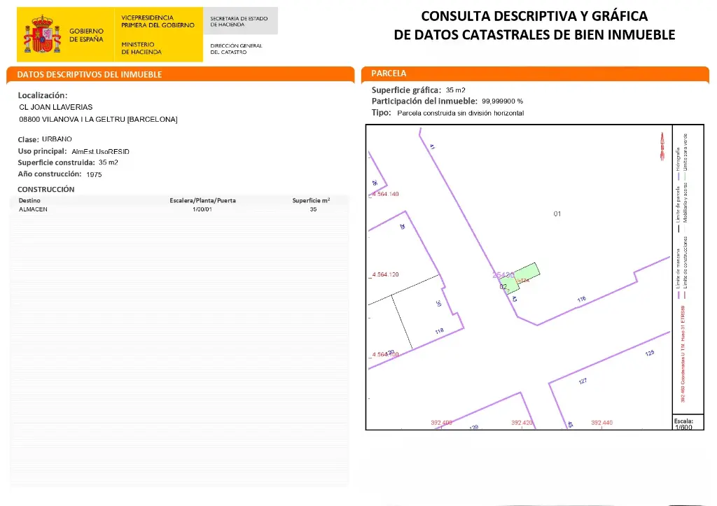 Almacén situado en CL Joan Llaverias Vilanova I la Geltrú 08800 Barcelona