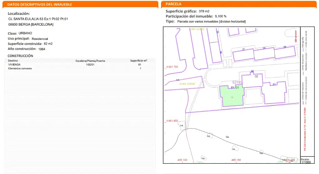 Piso situado en CL Santa Eulalia, 53 Esc:1 Pl:2 Pt:01 Berga 08600 Barcelona